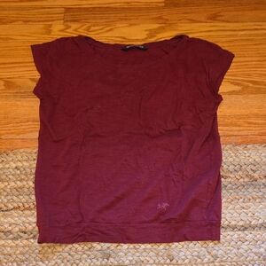 Arc'teryx Maroon Short Sleeve Tee